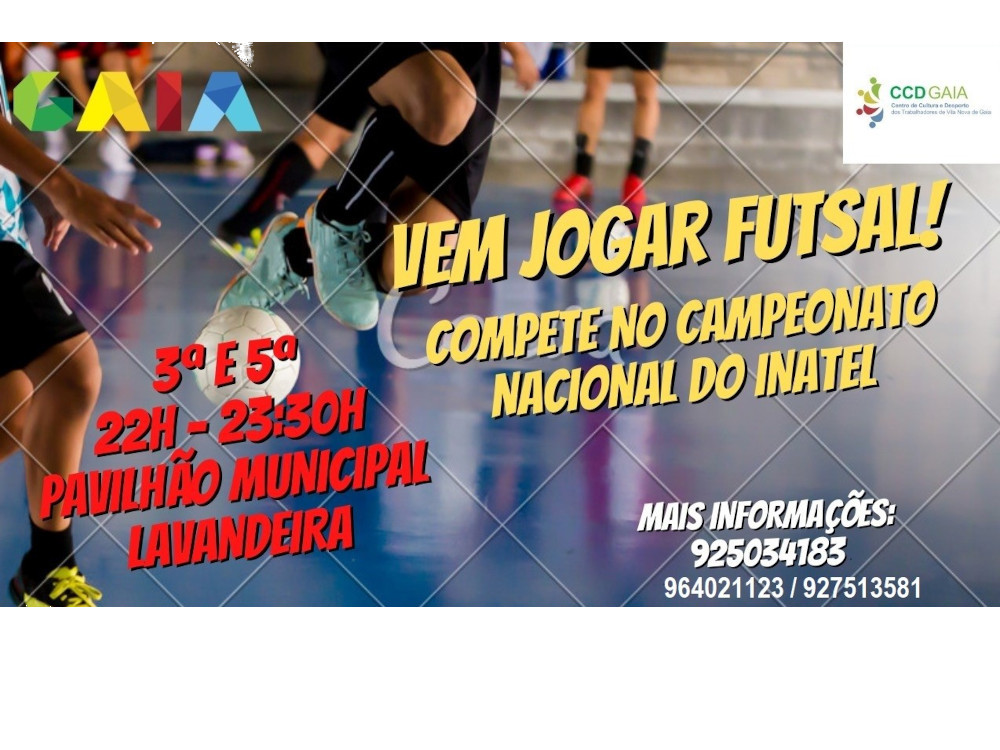 Saiba mais Vem jogar Futsal!