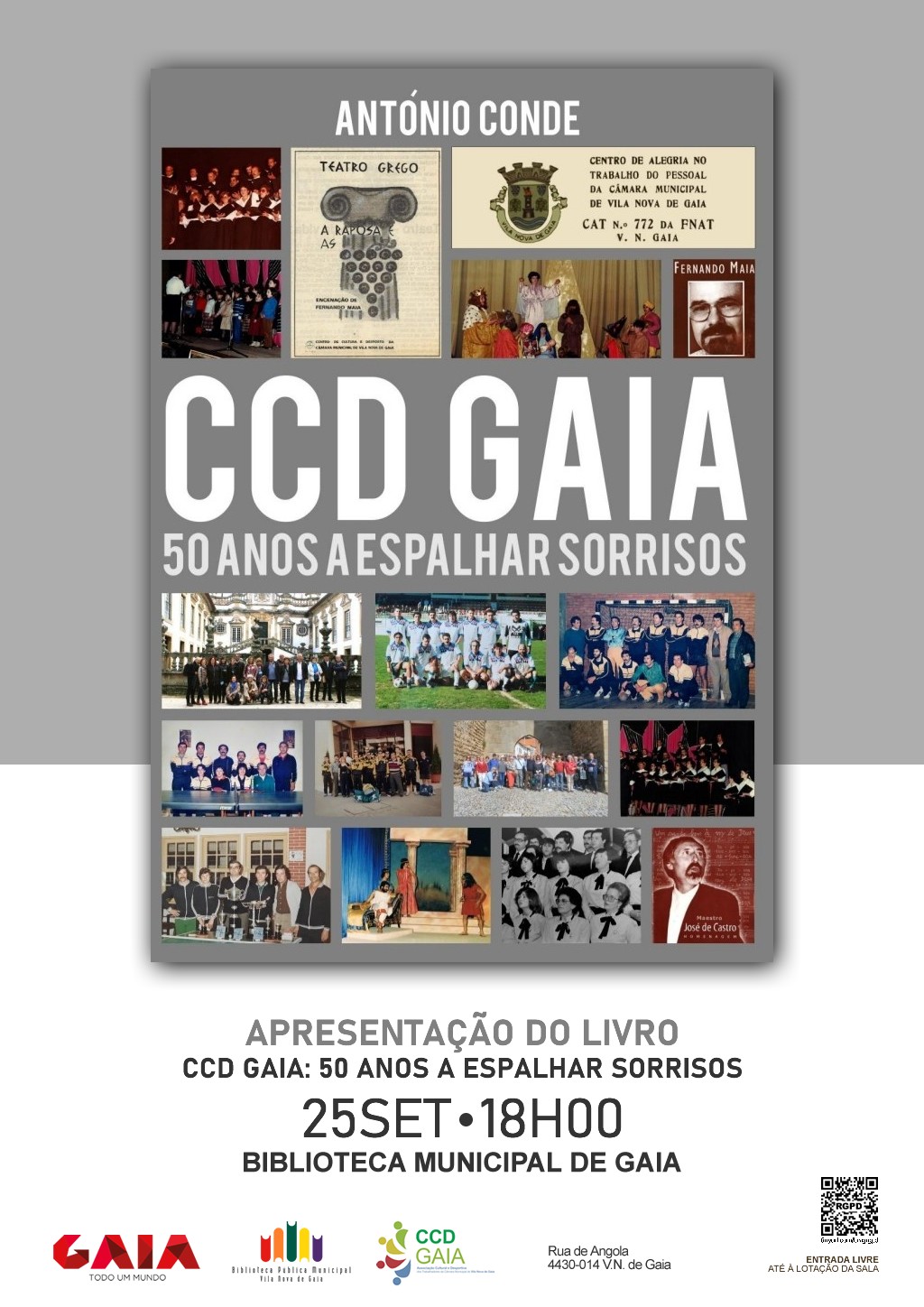 Saiba mais Apresentação do livro «CCD-GAIA: 50 Anos a Espalhar Sorrisos